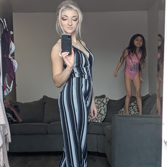 S Chic Black & White One-piece By Revamped - Picture 2 of 16